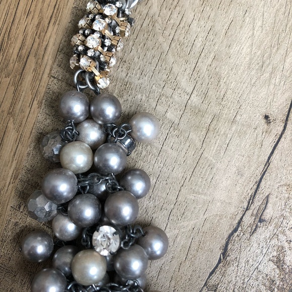 Stella + Dot Necklace w/silver “pearls” - Picture 2 of 3